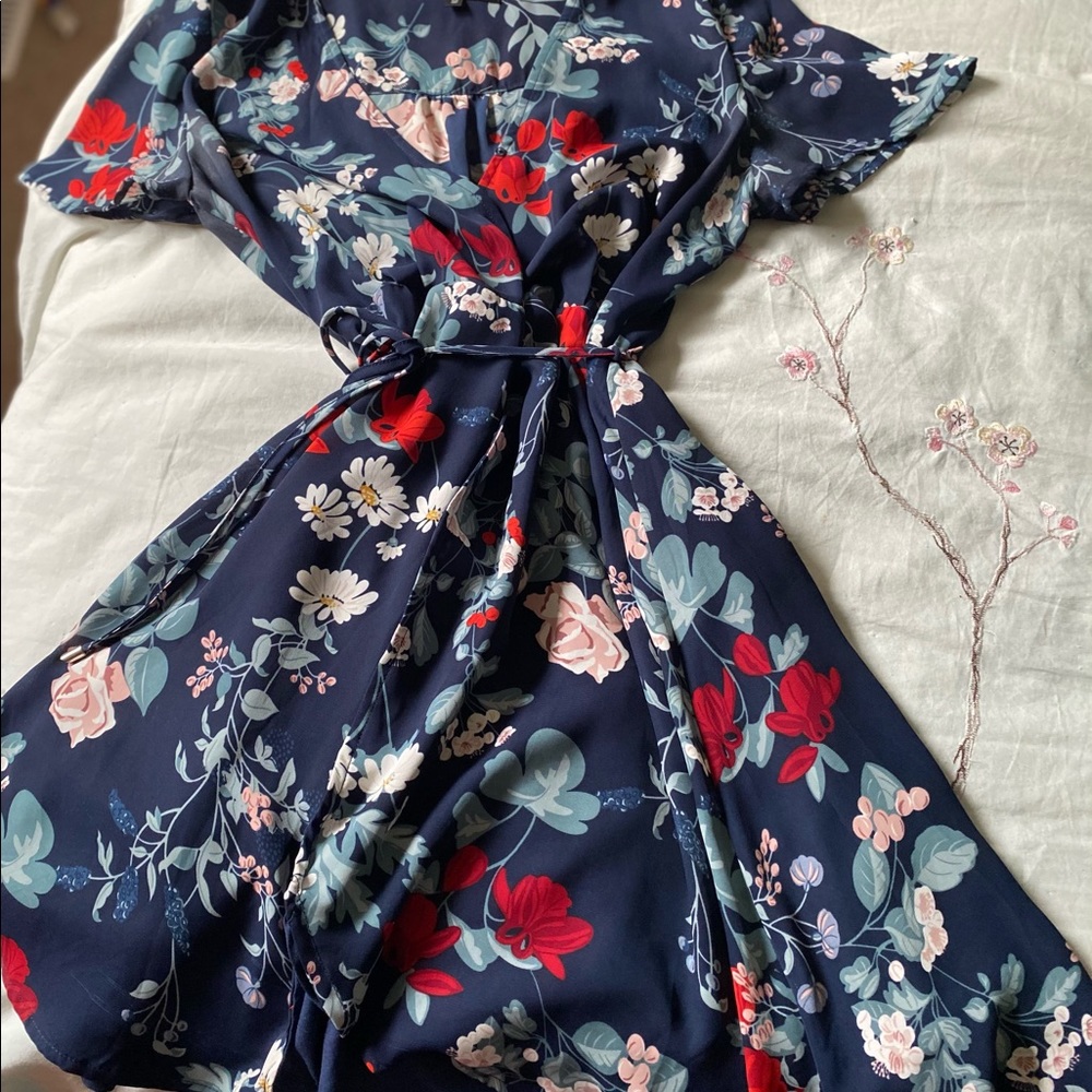 Garden Botanical Wrap Dress
